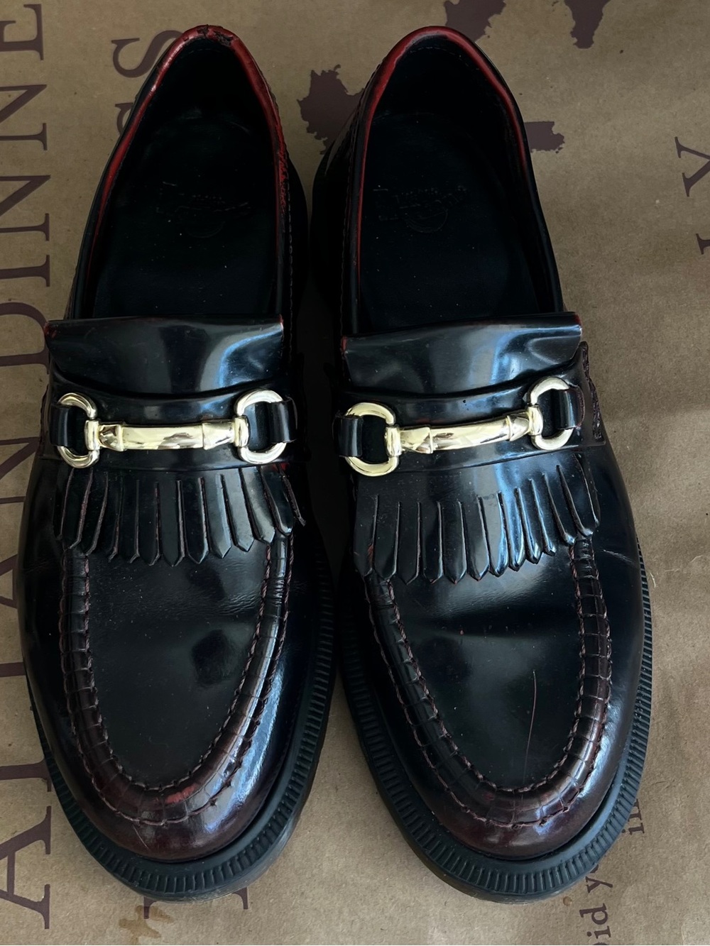 Dr. Martens Wine/Burgundy Chunky Loafers